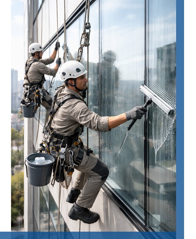 Мойка окон альпинистами в Москве от 4591 р. | ВЫСОТНИКМск