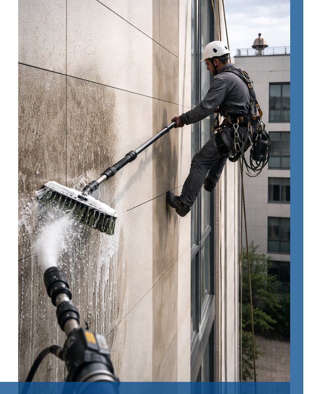 Мойка фасада из керамогранита в Москве от 306 р. | ВЫСОТНИКМск