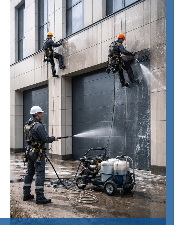 Послестроительная мойка фасада в Москве от 306 р. | ВЫСОТНИКМск