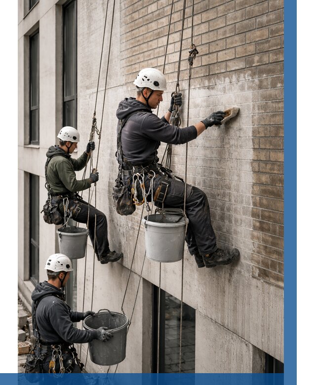 Удаление высолов с фасада в Москве от 255 р. | ВЫСОТНИКМск