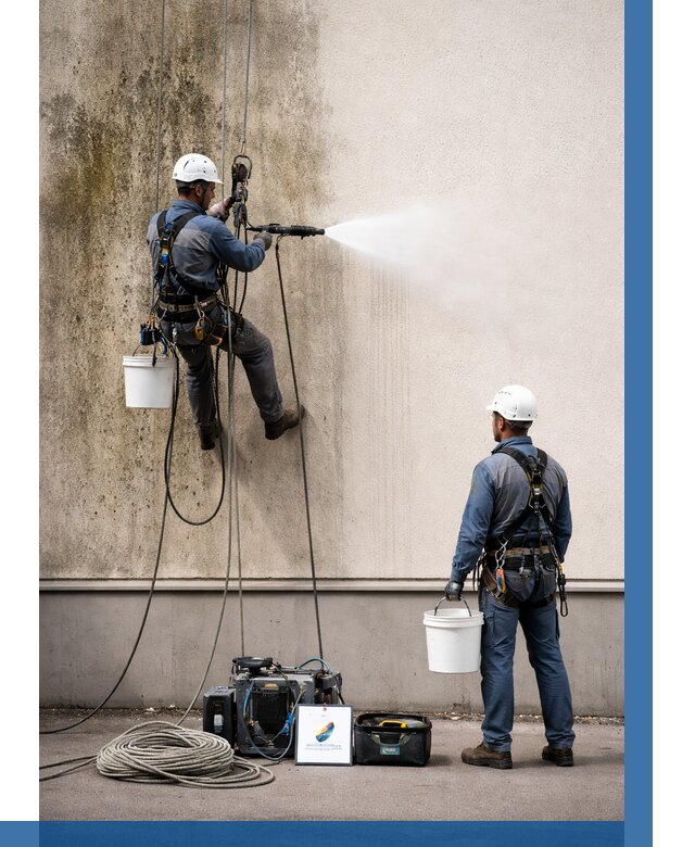 Очистка фасада от плесени в Москве от 306 р. | ВЫСОТНИКМск