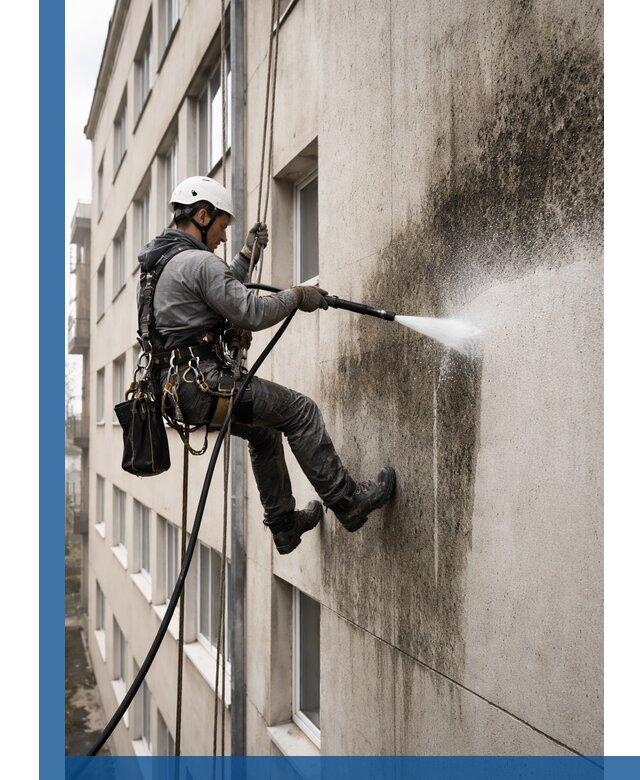 Профессиональная очистка фасадов от плесени в Москве