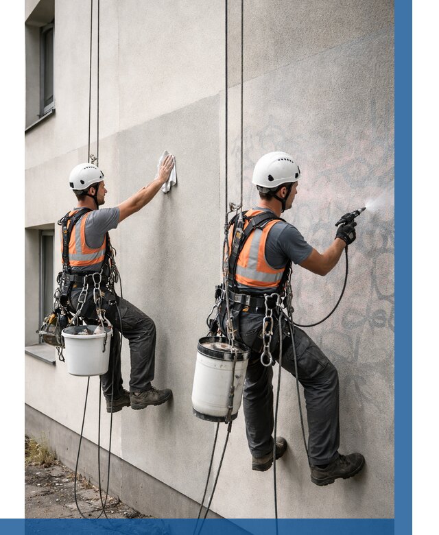 Антиграффити покрытие фасада в Москве от 612 р. | ВЫСОТНИКМск