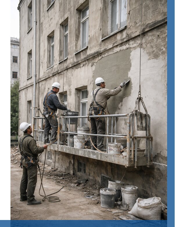 Капитальный ремонт фасада в Москве от 4285 р. | ВЫСОТНИКМск