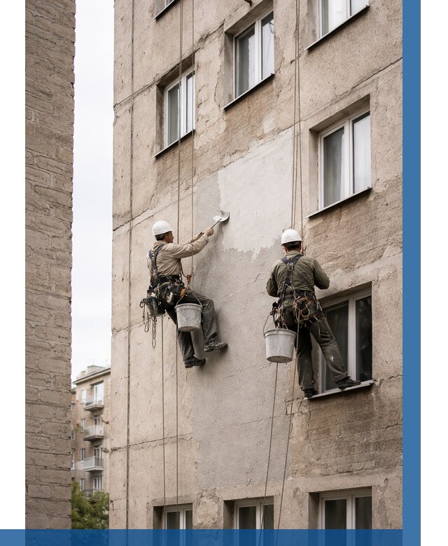 Косметический ремонт фасада в Москве от 1122 р. | ВЫСОТНИКМск