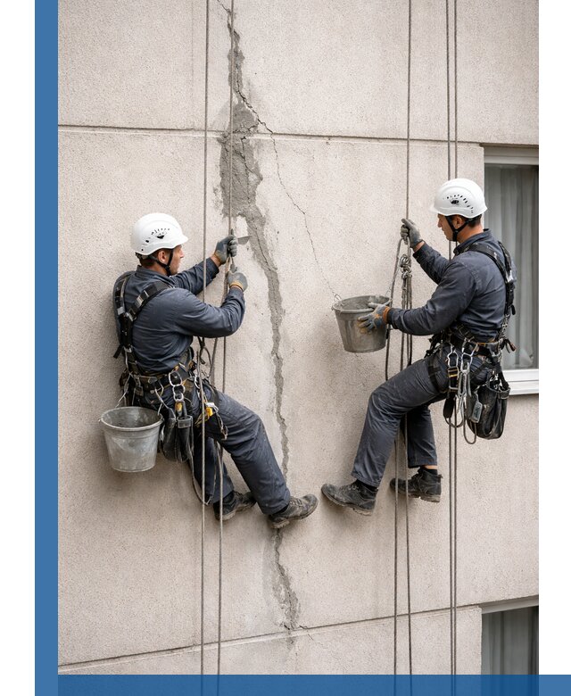 Заделка трещин на фасаде в Москве с гарантийным ремонтом