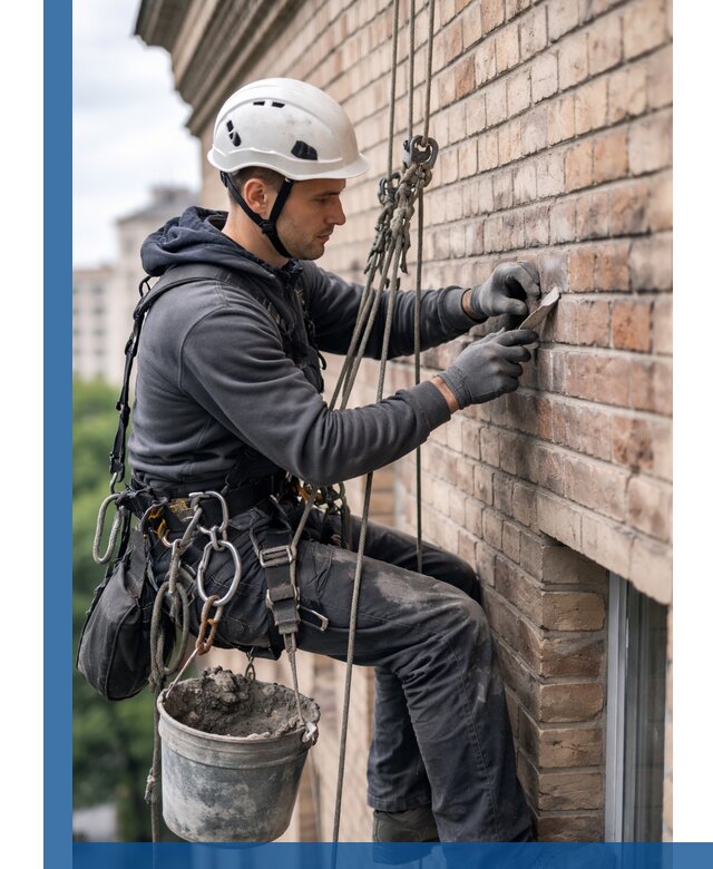 Качественный ремонт кирпичной кладки фасада в Москве с гарантией