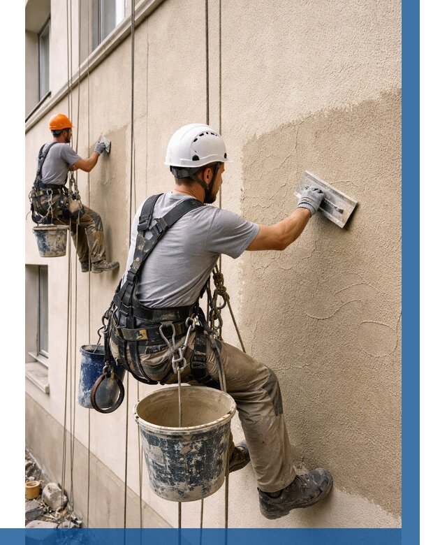 Декоративная штукатурка фасада в Москве от 1224 р. | ВЫСОТНИКМск