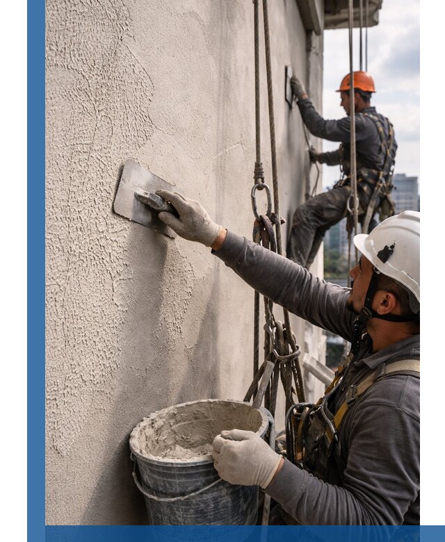 Декоративная штукатурка фасада с утеплением и защитой в Москве