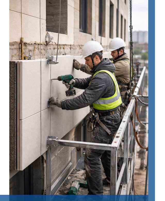 Монтаж фасадных термопанелей в Москве от 1530 р. | ВЫСОТНИКМск