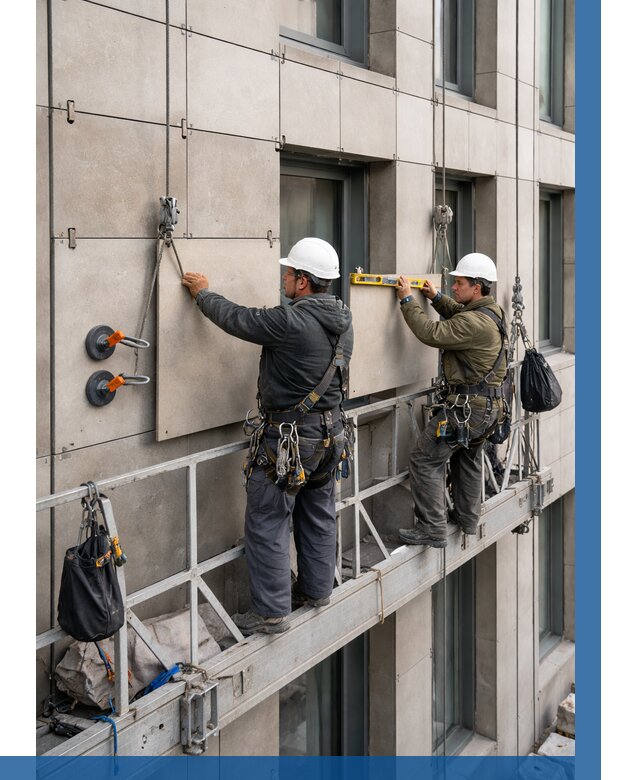 Монтаж керамогранита на фасад в Москве от 2551 р. | ВЫСОТНИКМск