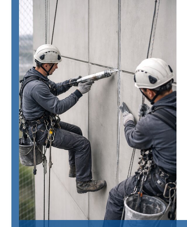 Первичная герметизация швов фасадов и кровель в Москве