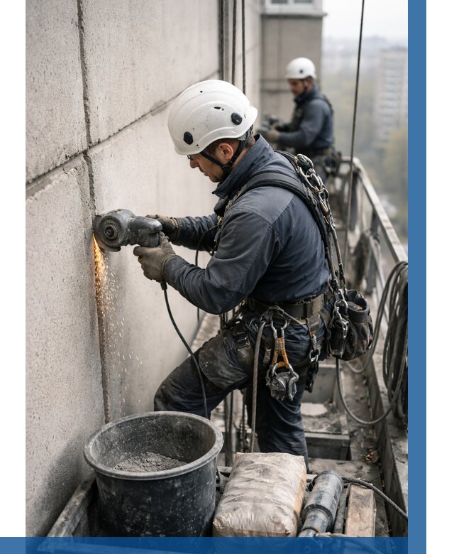 Штробление межпанельных швов в Москве от 1224 р. | ВЫСОТНИКМск