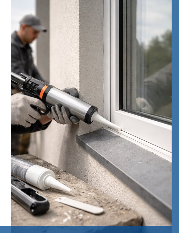 Герметизация монтажных швов окон в Москве от 663 р. | ВЫСОТНИКМск