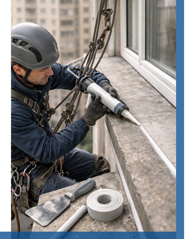 Герметизация балконного козырька в Москве от 4591 р. | ВЫСОТНИКМск