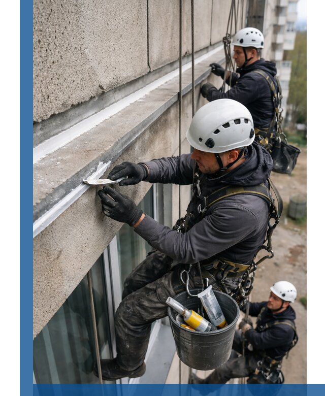 Герметизация примыкания балкона в Москве под ключ с гарантией