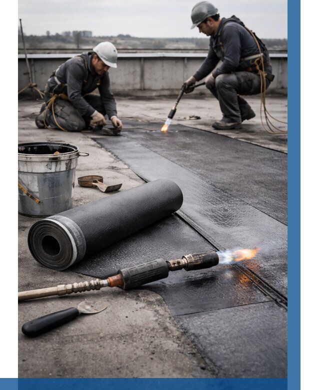 Ремонт рулонной кровли в Москве от 663 р. | ВЫСОТНИКМск