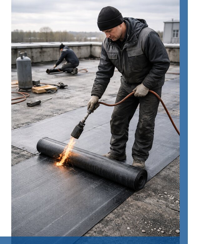 Ремонт наплавляемой кровли в Москве от 714 р. | ВЫСОТНИКМск