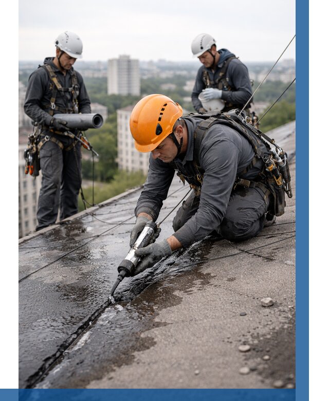 Устранение протечек кровли в Москве от 12242 р. | ВЫСОТНИКМск