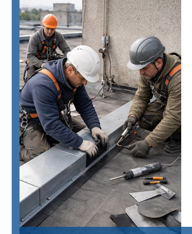 Ремонт кровельных примыканий в Москве профессионально