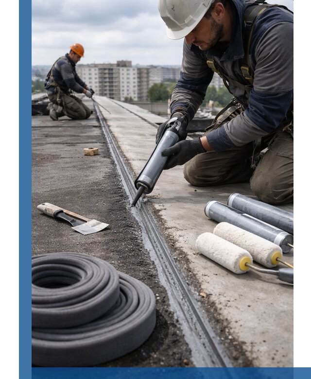 Герметизация швов кровли в Москве с гарантией герметичности