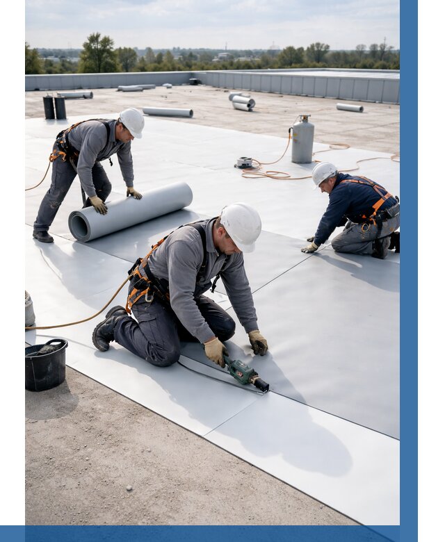 Монтаж мембранной кровли под ключ в Москве от 1224 р. | ВЫСОТНИКМск