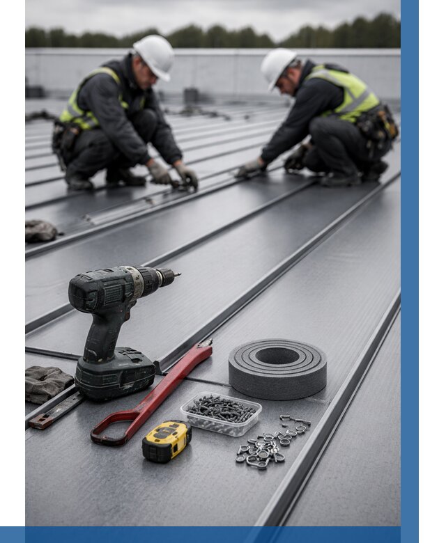 Монтаж фальцевой кровли в Москве от 1836 р. | ВЫСОТНИКМск