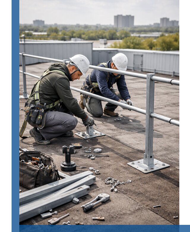 Монтаж кровельного ограждения в Москве под ключ с гарантией