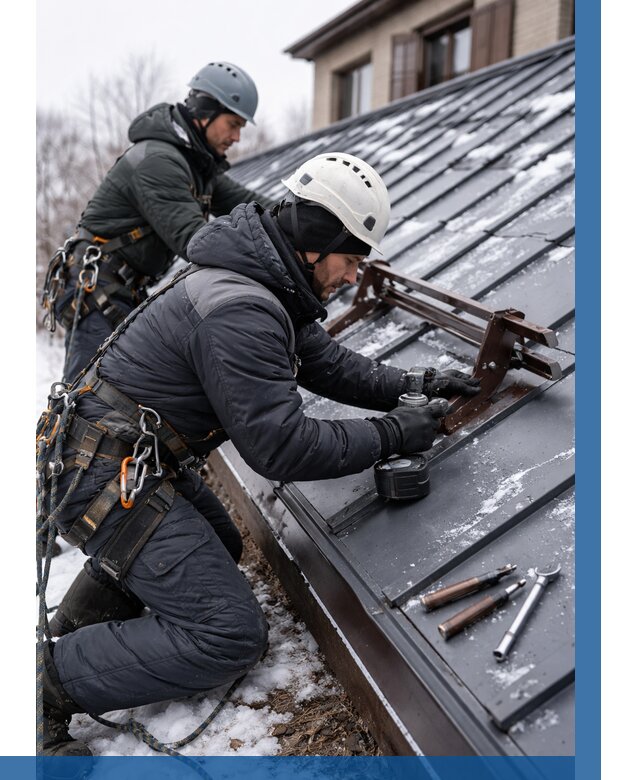 Монтаж снегозадержателей в Москве от 459 р. | ВЫСОТНИКМск