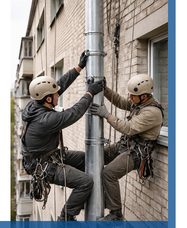 Замена водосточных труб в Москве от 6631 р. | ВЫСОТНИКМск