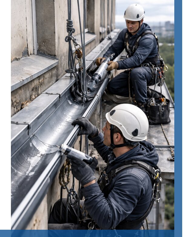 Ремонт водосточных желобов в Москве от 6631 р. | ВЫСОТНИКМск