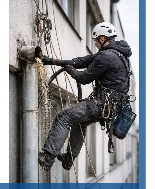 Прочистка водосточных труб в Москве от 3571 р. | ВЫСОТНИКМск