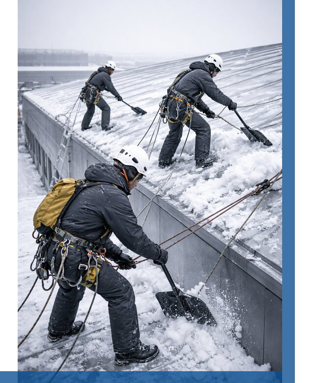 Очистка навесов от снега в Москве от 4591 р. | ВЫСОТНИКМск