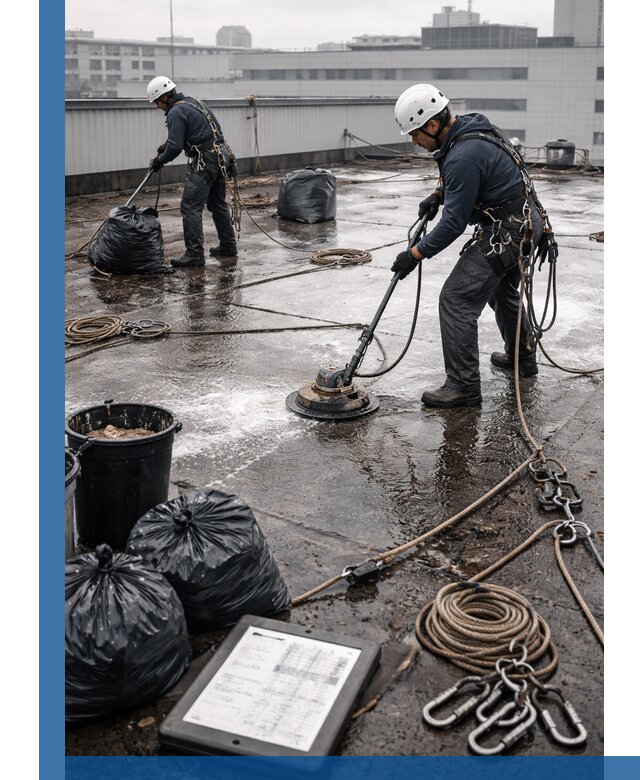 Плановая очистка кровли по графику в Москве для безопасности