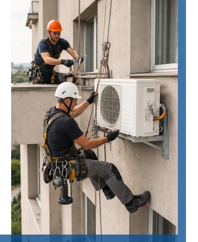 Монтаж внешнего блока кондиционера в Москве от 6631 р. | ВЫСОТНИКМск