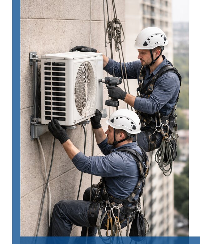 Монтаж внешнего блока кондиционера в Москве установка и крепление