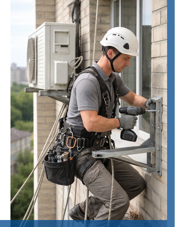 Установка кронштейнов кондиционера в Москве от 3571 р. | ВЫСОТНИКМск