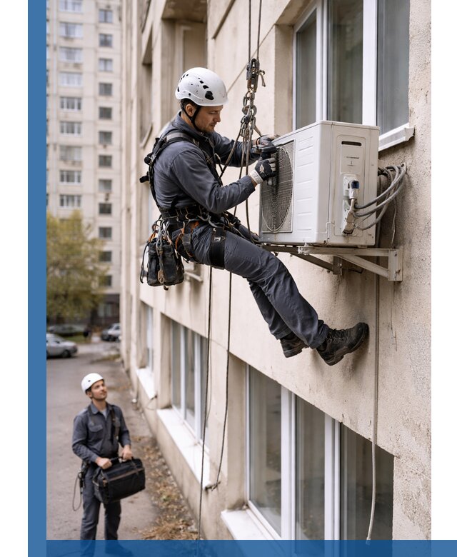 Демонтаж внешнего блока кондиционера в Москве профессионально