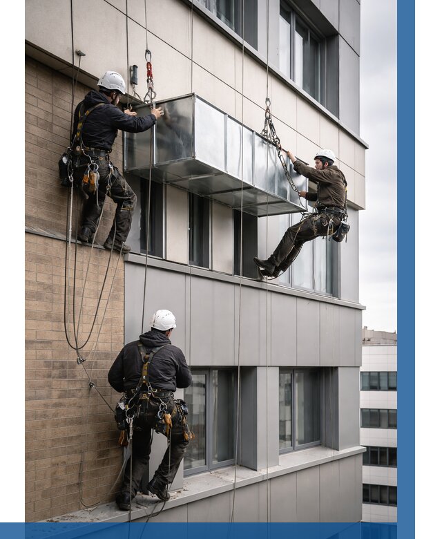 Монтаж воздуховодов на фасаде в Москве от 1530 р. | ВЫСОТНИКМск
