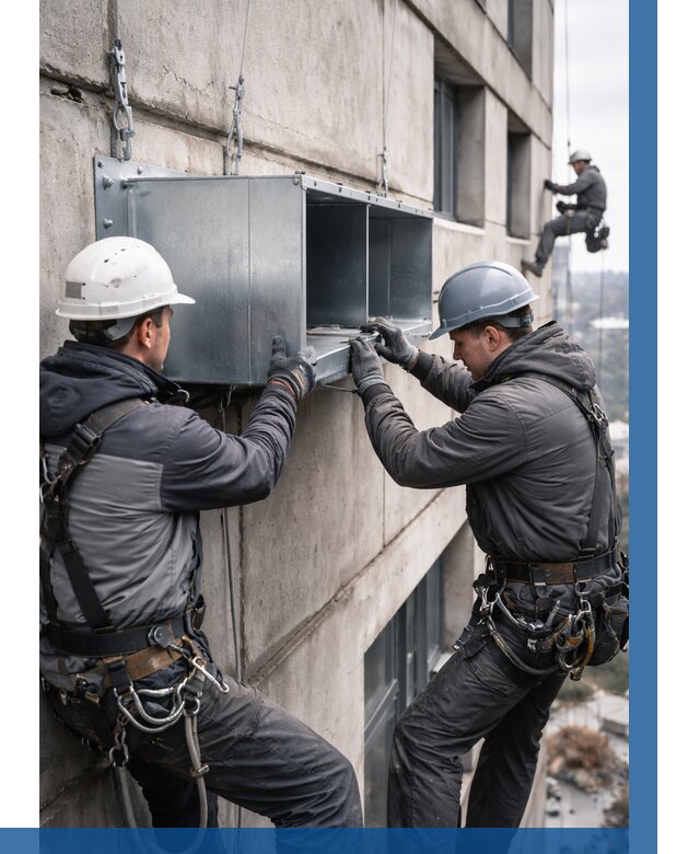 Монтаж вентиляционных коробов в Москве от 3061 р. | ВЫСОТНИКМск