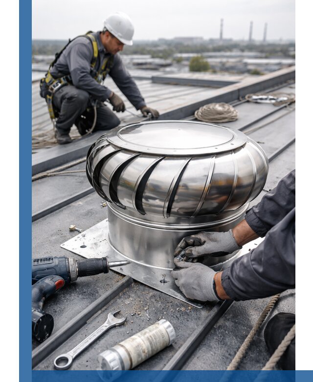 Установка дефлекторов на кровле в Москве профессионально