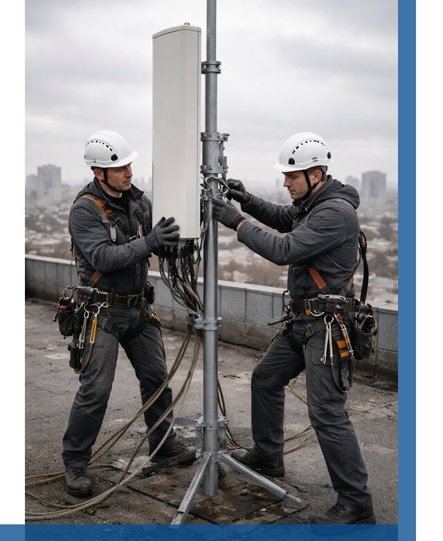 Монтаж антенн связи на крыше в Москве от 8672 р. | ВЫСОТНИКМск