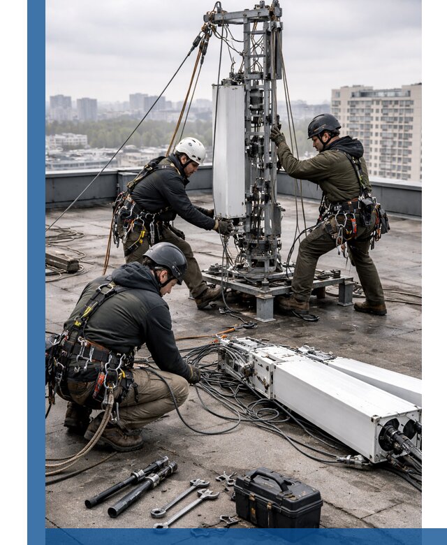 Демонтаж антенн на крыше зданий в Москве с гарантией