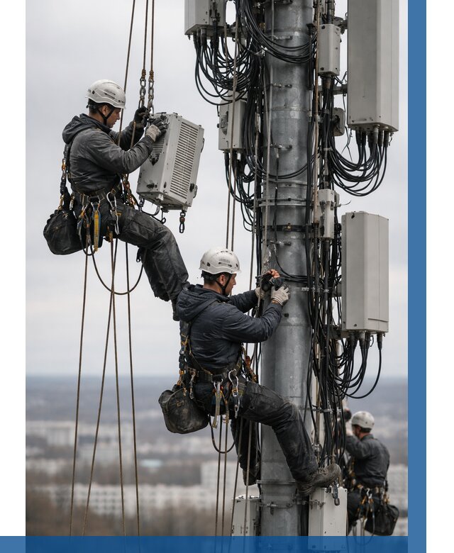 Монтаж оборудования связи на мачте в Москве от 7652 р. | ВЫСОТНИКМск