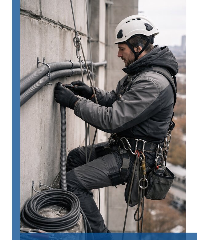 Профессиональный монтаж гофры для кабеля в Москве с гарантией