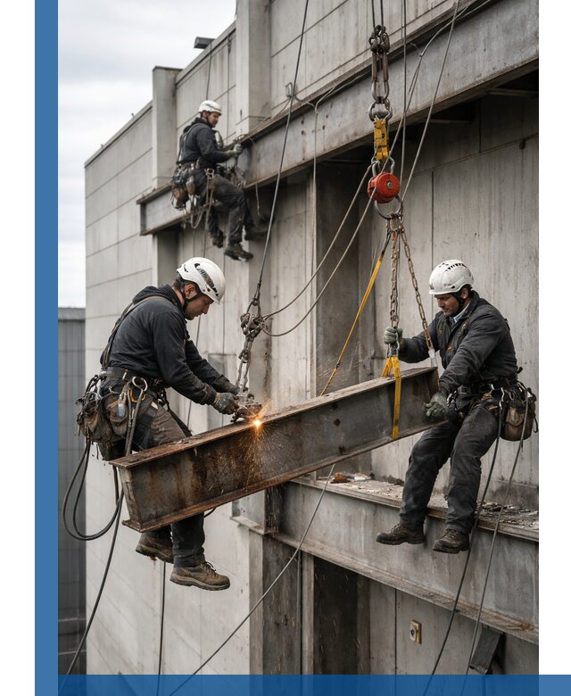 Демонтаж металлоконструкций на высоте в Москве под ключ