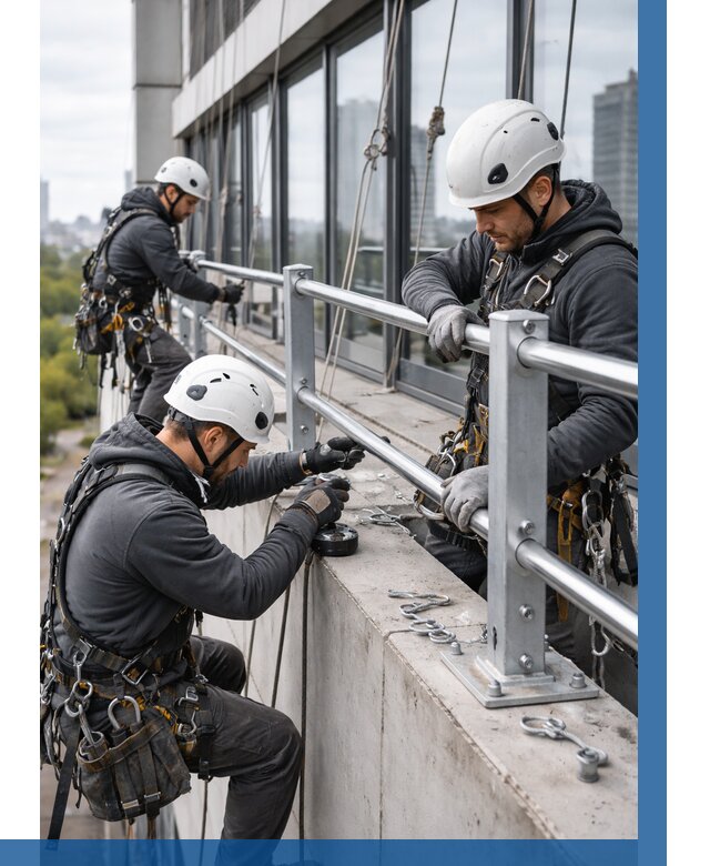Монтаж ограждений на высоте в Москве, от 1224 р. | ВЫСОТНИКМск