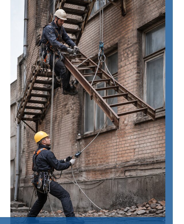 Демонтаж пожарной лестницы в Москве от 12242 р. | ВЫСОТНИКМск