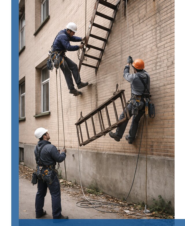 Демонтаж пожарной лестницы в Москве быстро и безопасно