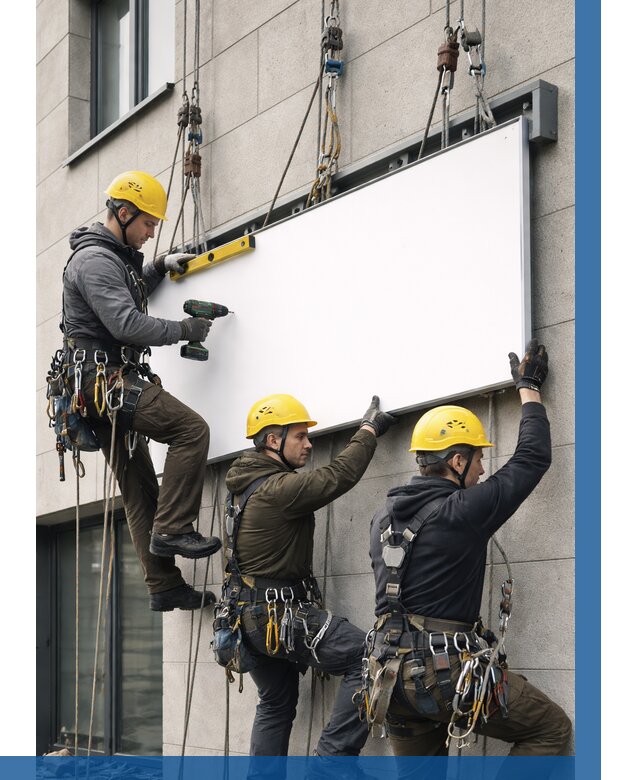 Монтаж рекламной вывески в Москве от 8162 р. | ВЫСОТНИКМск